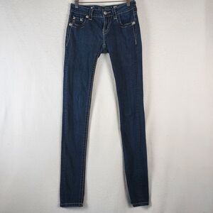 Women’s Miss Me Dark Wash Skinny Jeans Size 25 Inseam 33 Stretch Denim
